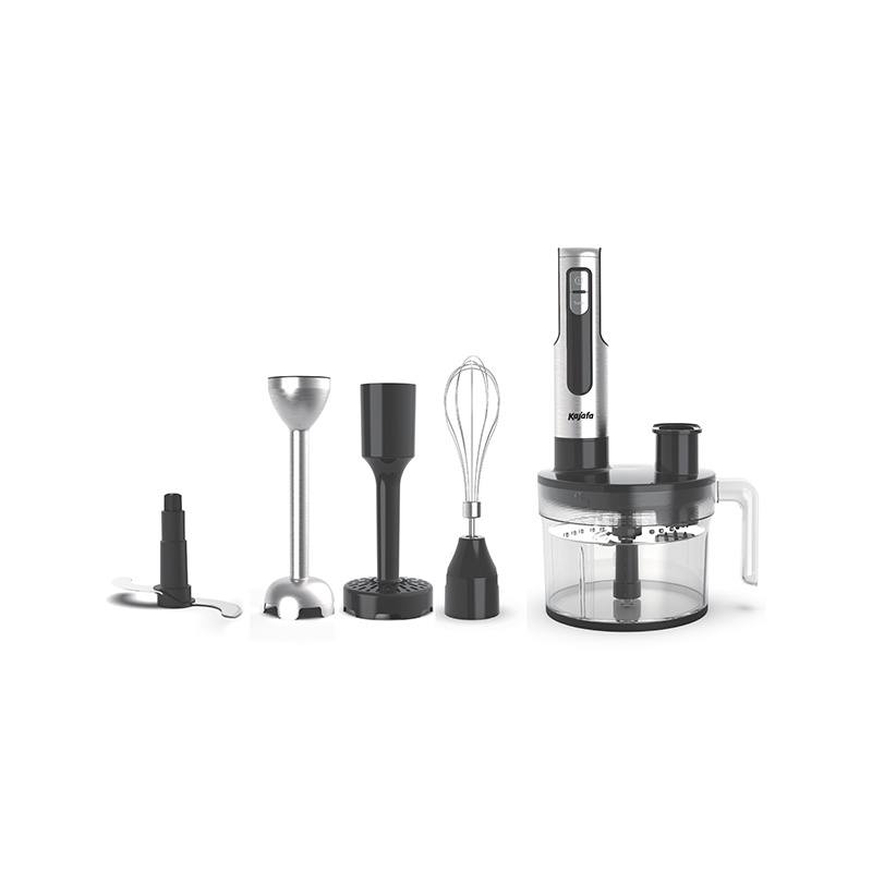 HB855BCEF Set frullatore a immersione rapido multifunzione in acciaio inossidabile da 1000 W, con robot da cucina, tritatutto, affettatrice, tritatutto, frusta, bicchiere, schiacciapatate