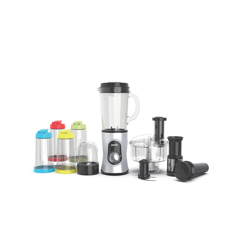 BL268ABCEF-21PCS Frullatori protettivi multifunzione, Frullatore con robot da cucina, Affettatrice, Sminuzza e macina, Estrattore di spremiagrumi