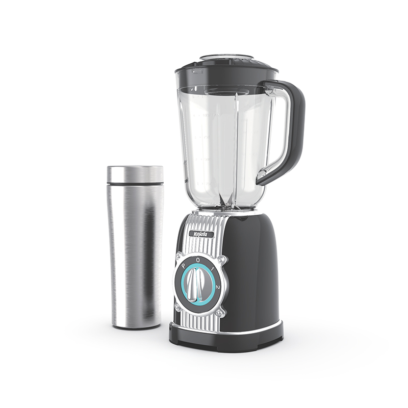 Frullatore per frullati BL486B-P con lame affilate, mini frullatore personale per frullati e frullati con 2 velocità regolabili, frullatore per cucina con frullatore, tazza da viaggio sottovuoto SUS e caraffa in plastica